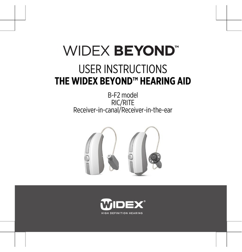 Widex BEYOND B-F2 RIC User manual