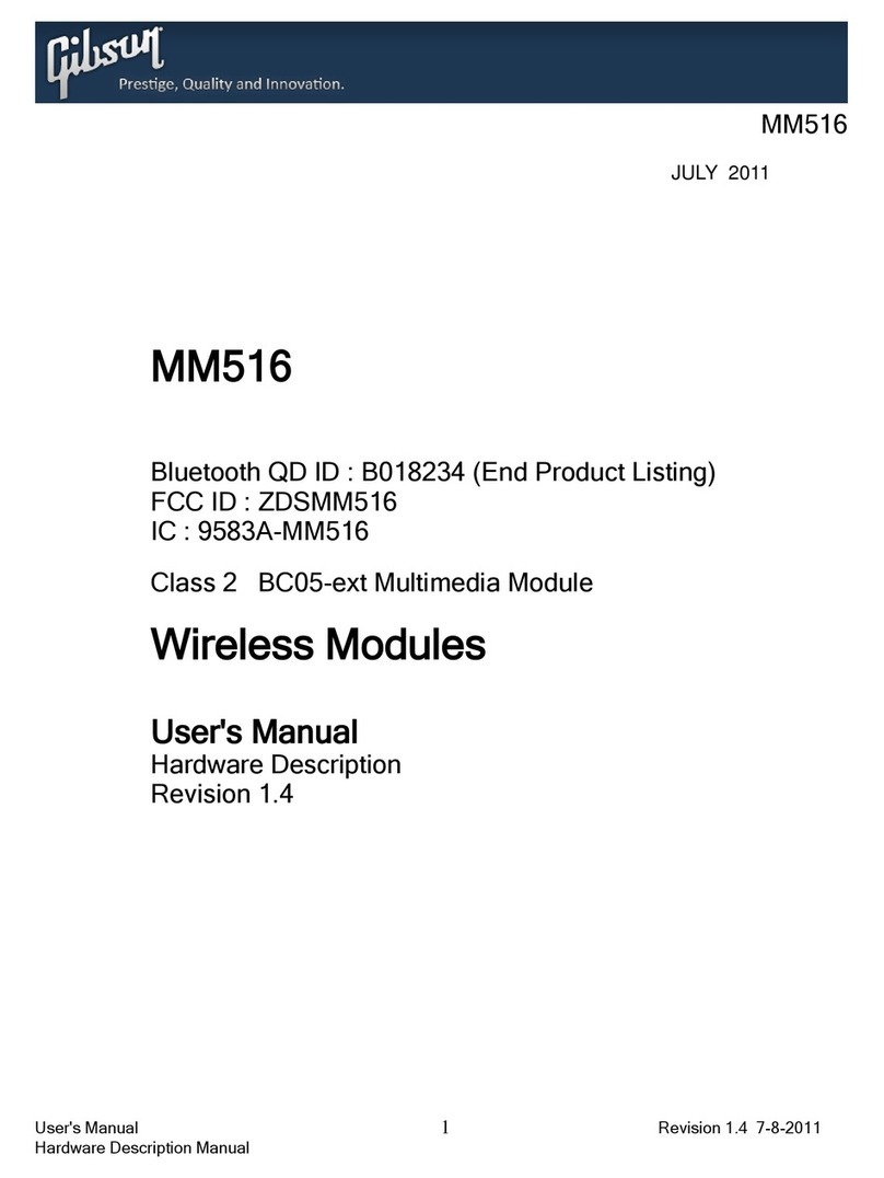 Gibson MM516 user manual