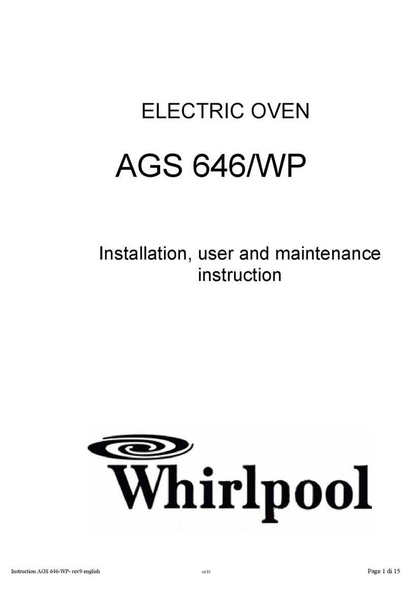 Whirlpool AGS 646/WP installation, user and maintenance instructions Whirlpool AGS 646/WP installation, user and maintenance instructions