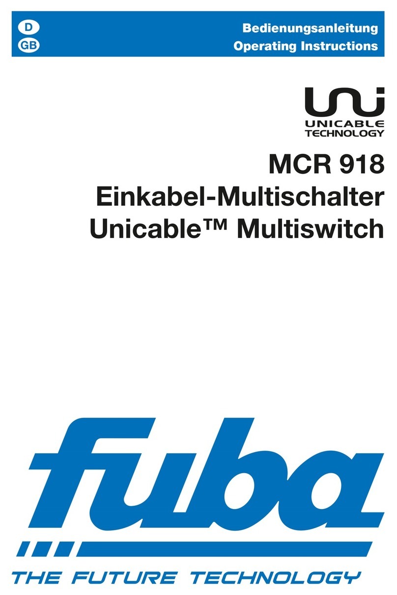 Fuba Unicable MCR 918 operating instructions