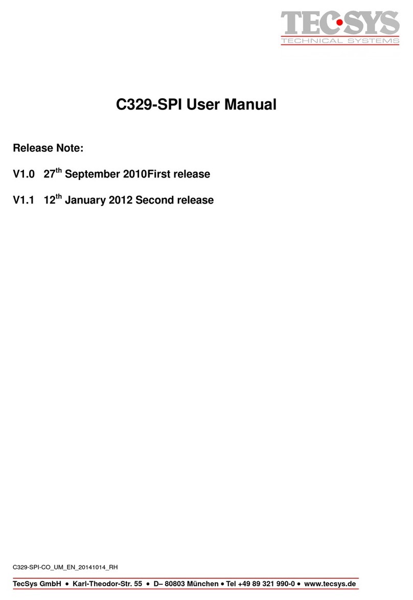 TecSys C329-SPI User manual