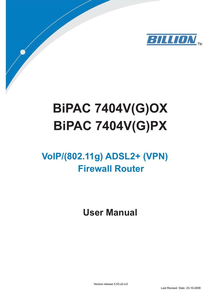 Billion BiPAC 7404VOX User manual Billion BiPAC 7404VOX User manual