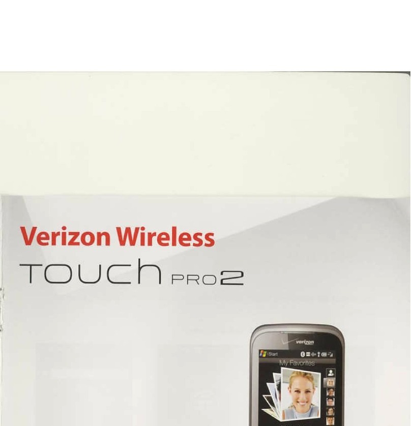 Verizon Wireless HTC Touch Pro2 quick start guide