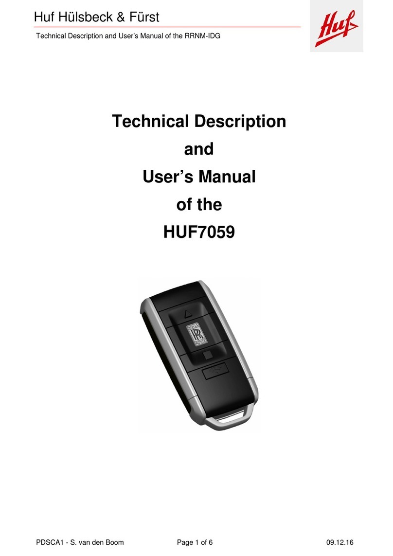 Huf Hulsbeck & Furst HUF7059 Technical description and user manual