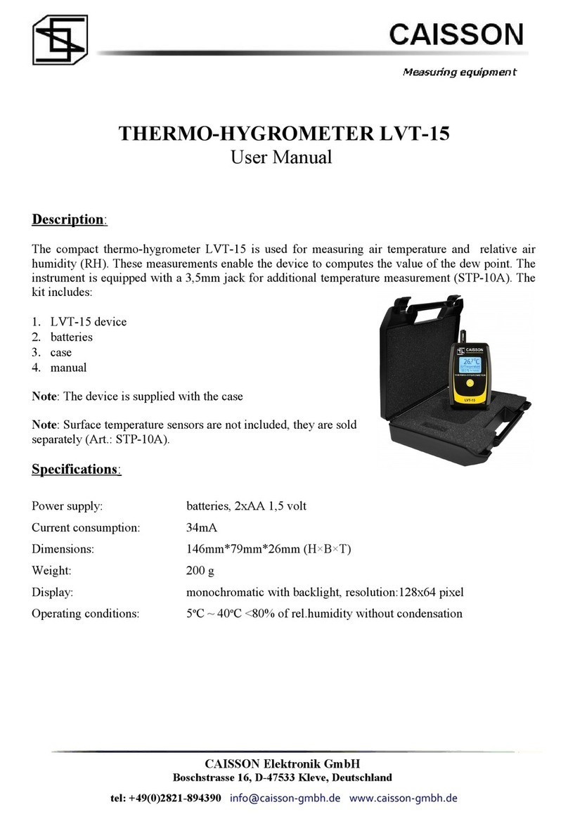 CAISSON LVT-15 User manual