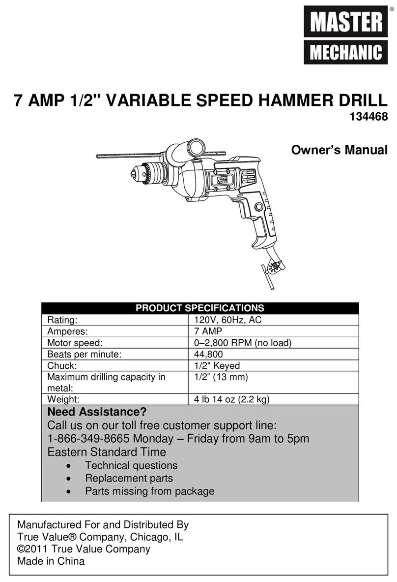 master mechanic 134468 owner's manual