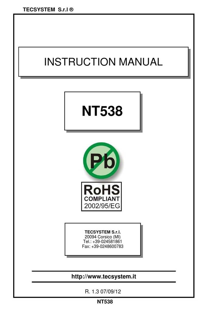TECSYSTEM NT538 User manual
