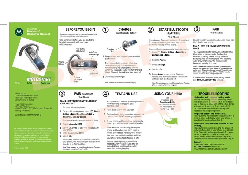 Motorola H550 manual