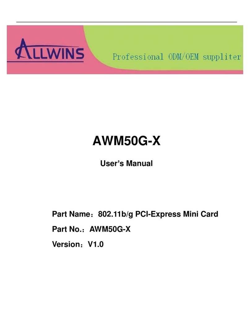 Allwins AWM50G-X User manual