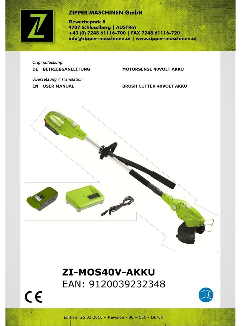 Z.I.P.P.ER MASCHINEN ZI-MOS40V-AKKU user manual