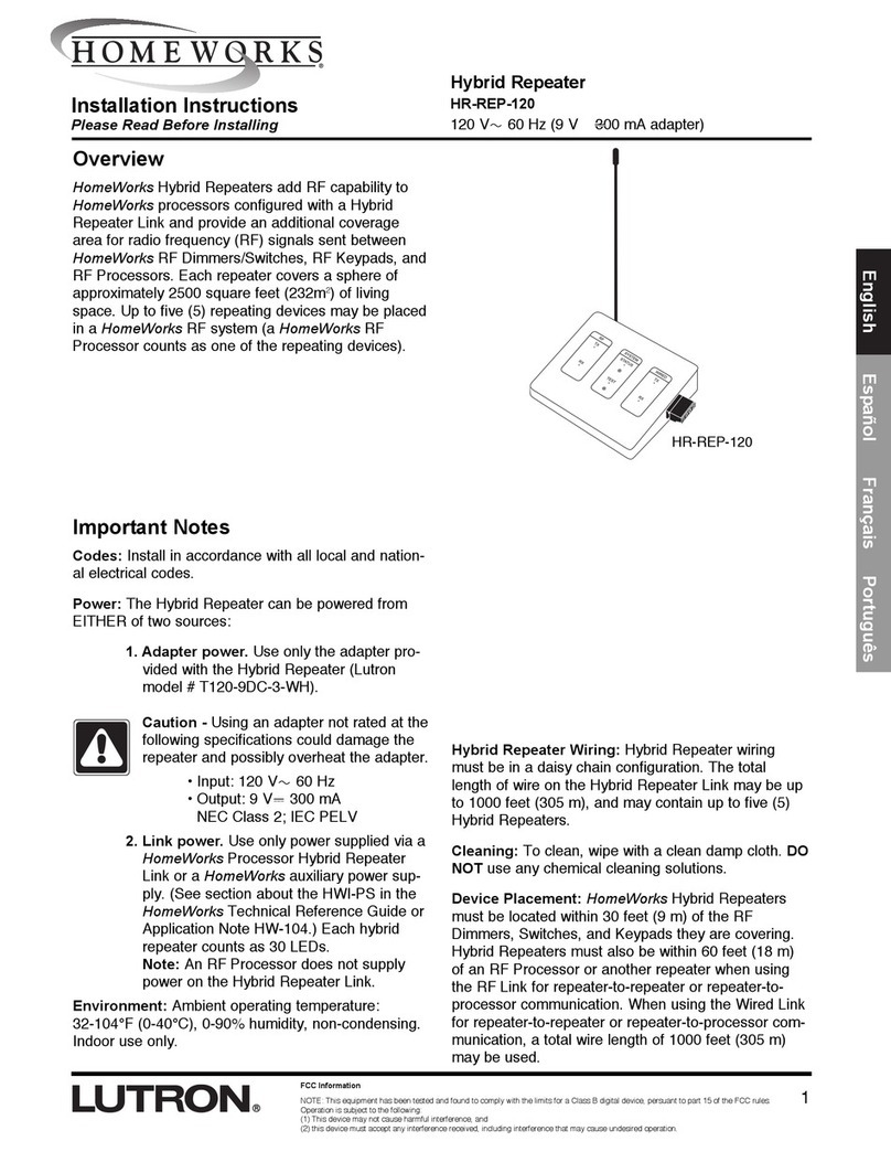 Homeworks HR-REP-120 User manual