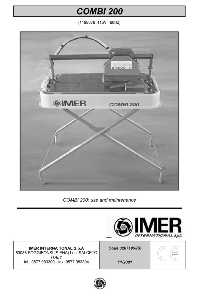 IMER Combi 200 Use and maintenance