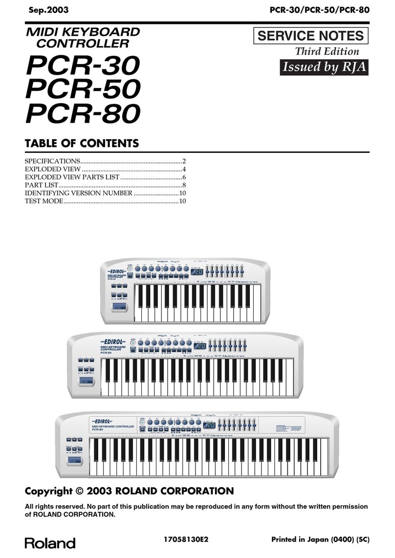 Roland Edirol PCR-30 Service manual