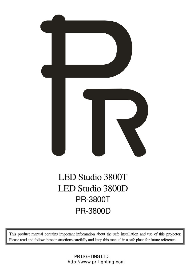 PR Lighting LED Studio 3800T manual