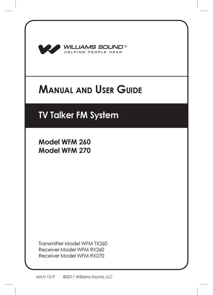Williams Sound WFM RX260 Manual and user guide