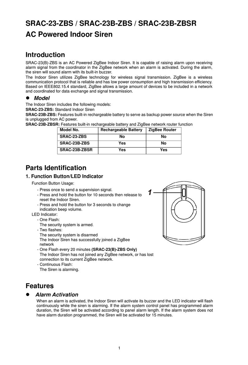 ZIGBEE SRAC-23B-ZBS user manual