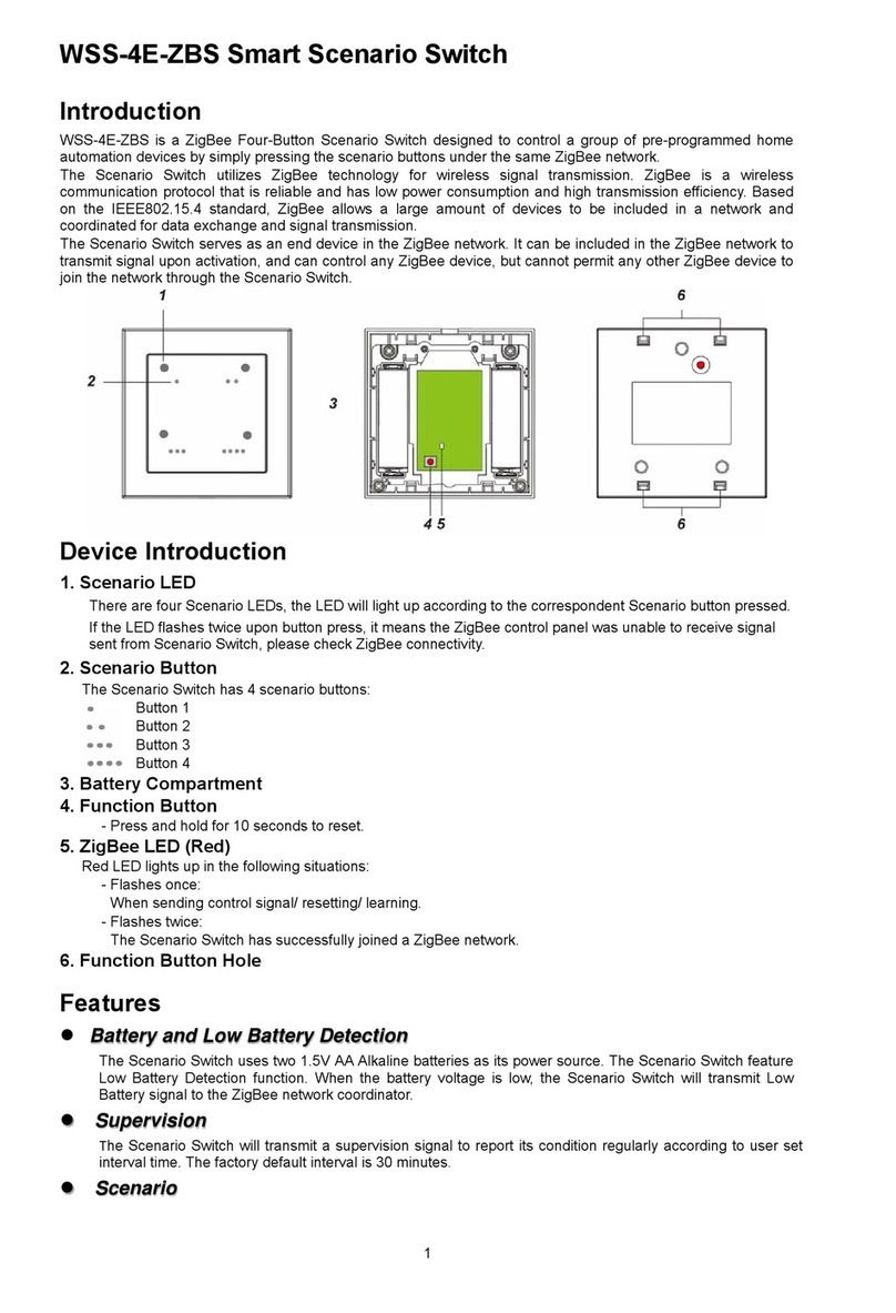 ZIGBEE WSS-4E-ZBS user manual