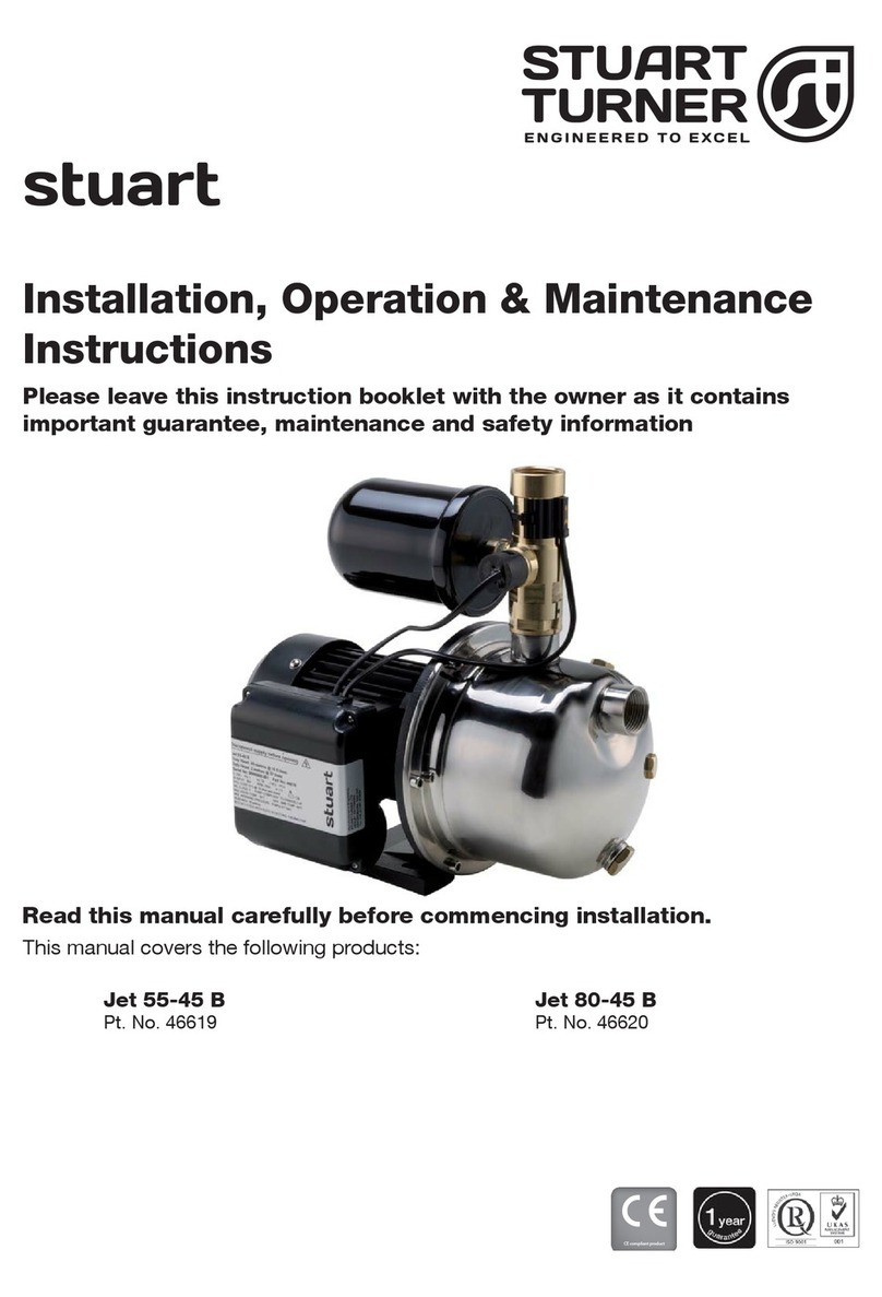Stuart Turner Jet 55-45 B Installation, operation & maintenance instructions Stuart Turner Jet 55-45 B Installation, operation & maintenance instructions