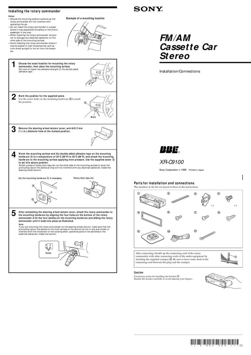 Sony XR-C9100 Installation/connections