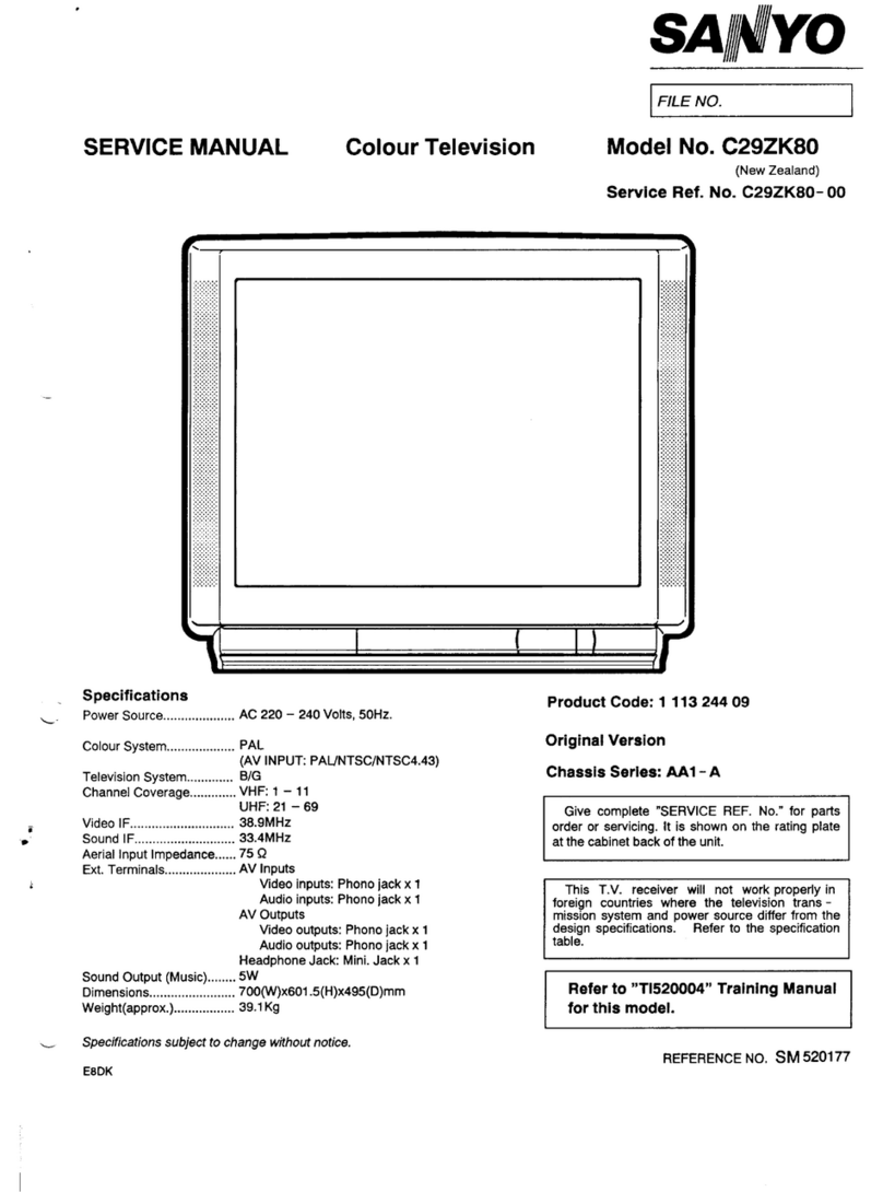 Sanyo C29ZK80 User manual