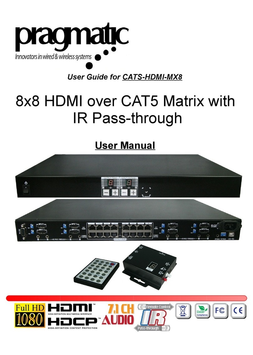 PRAGMATIC COMMUNICATIONS SYSTEMS CATS-HDMI-MX8 v1.2 user guide