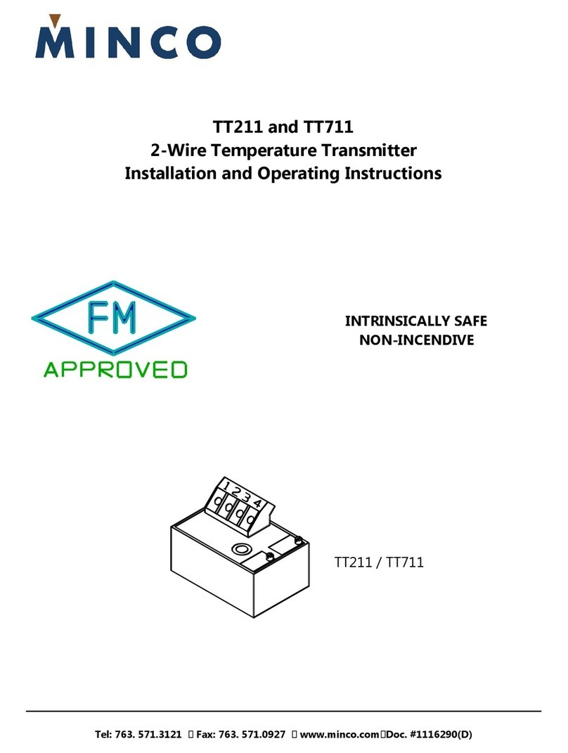 Minco TT211 Installation and operating instructions