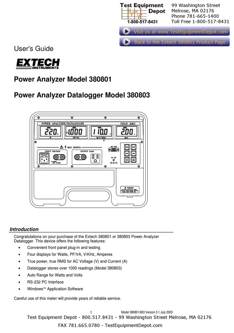 Extech Instruments 380801 User manual Extech Instruments 380801 User manual