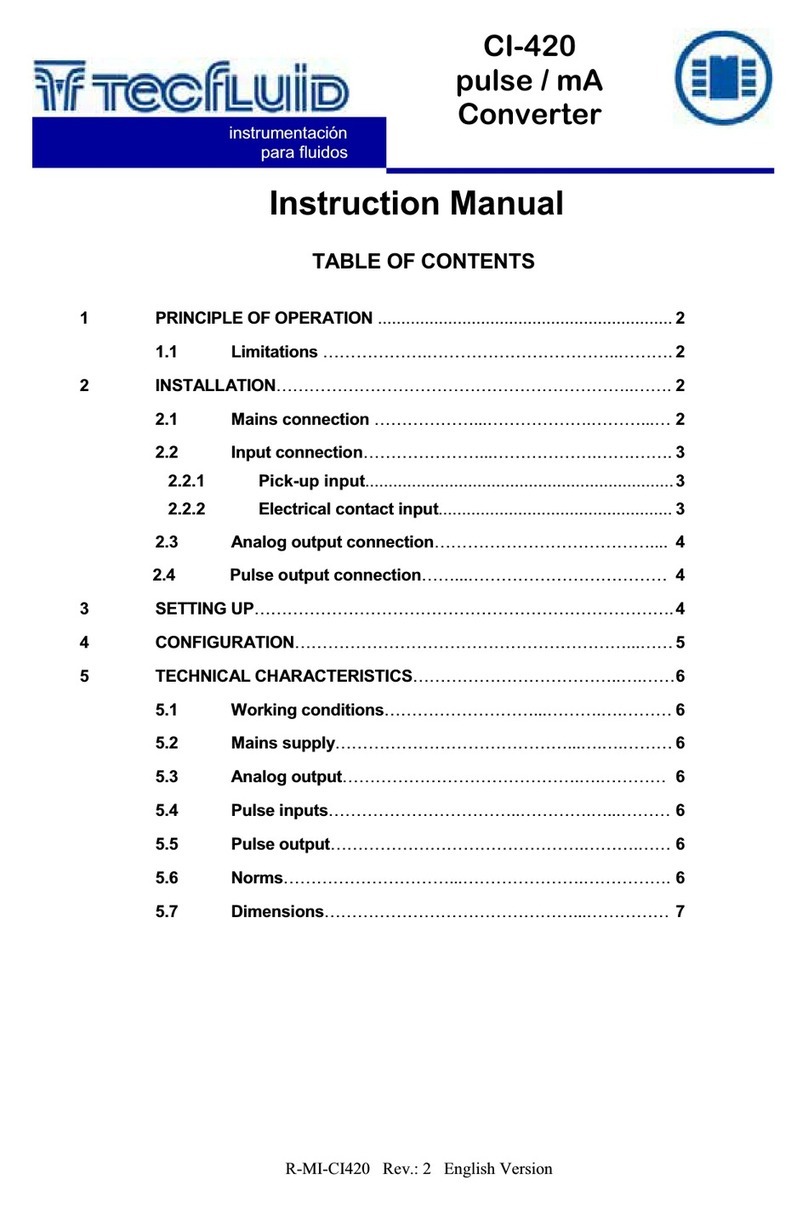 Tecfluid CI-420 instruction manual