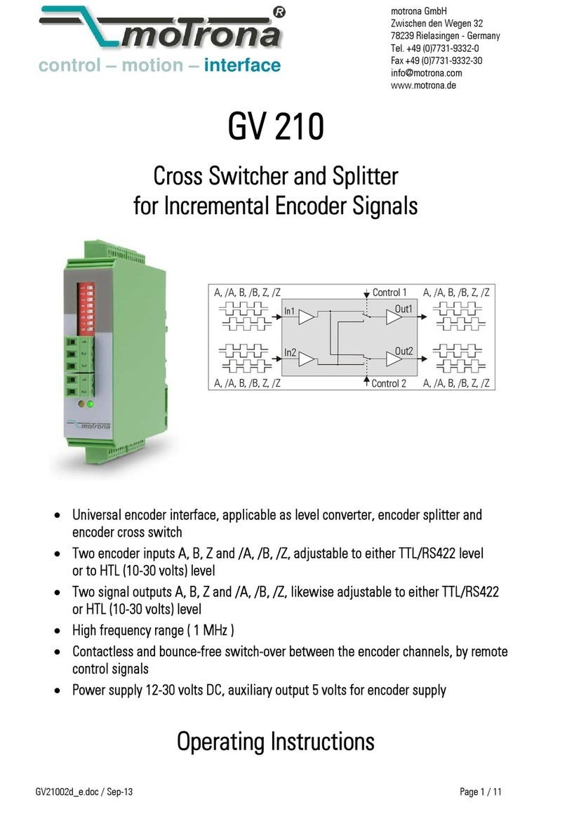 Motrona GV210 operating instructions