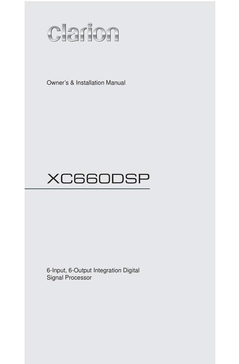 Clarion XC660DSP Quick start guide