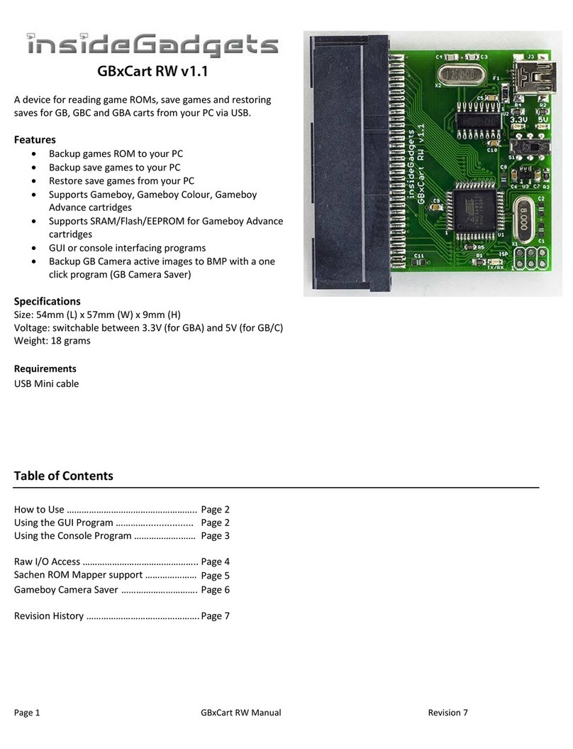 Insidegadgets GBxCart RW v 1.1 manual