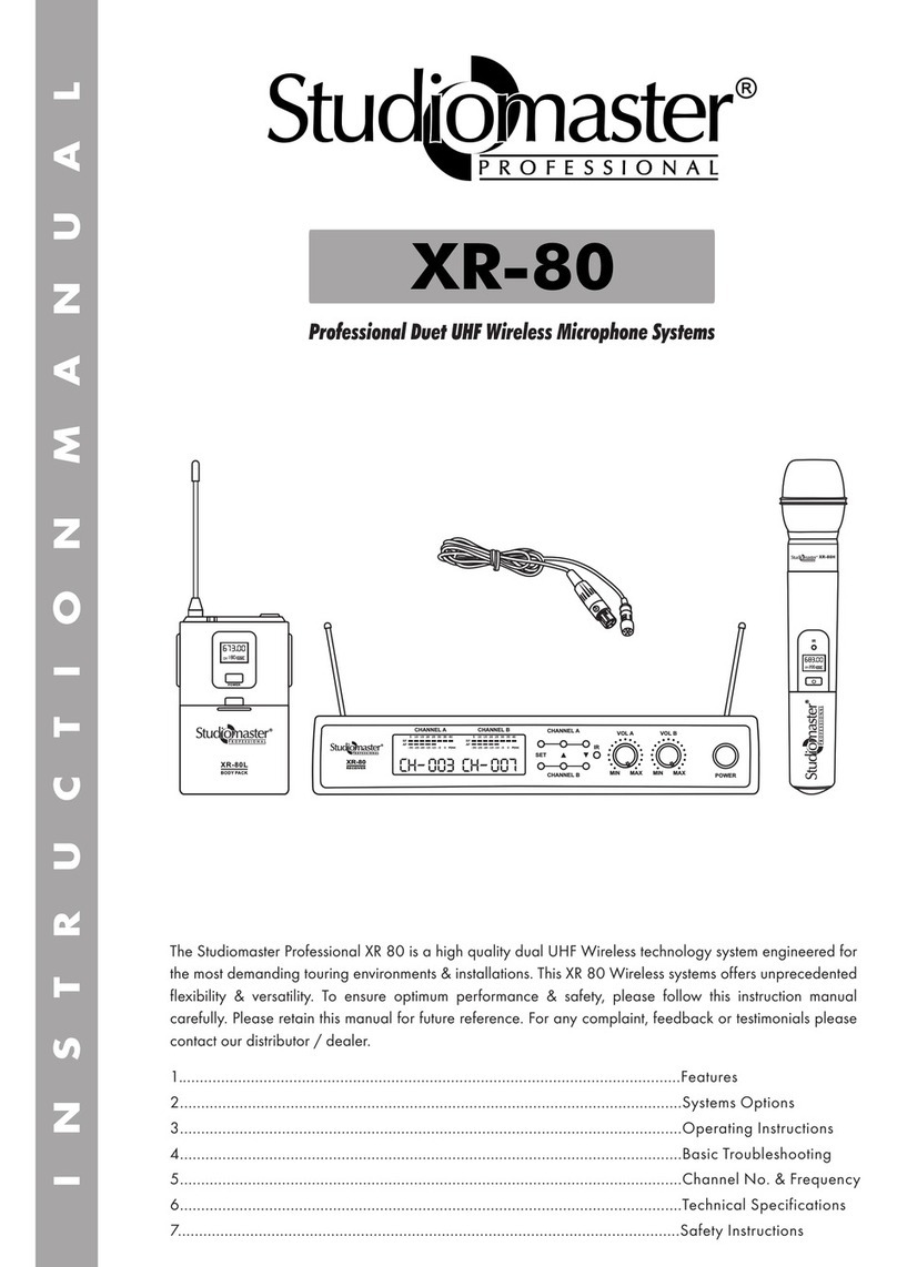 Studiomaster XR-80 instruction manual