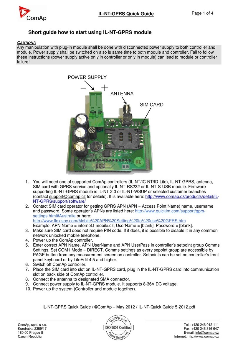 ComAp IL-NT-GPRS User manual