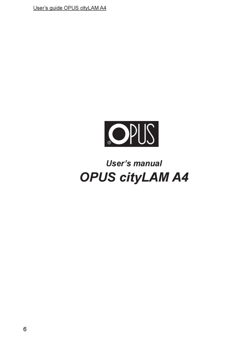 Opus cityLAM A4 User manual
