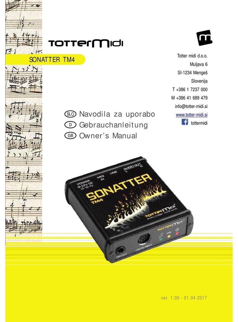 Totter Midi SONATTER TM4 owner's manual