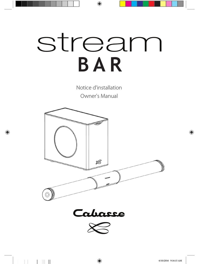 CABASSE stream BAR User manual
