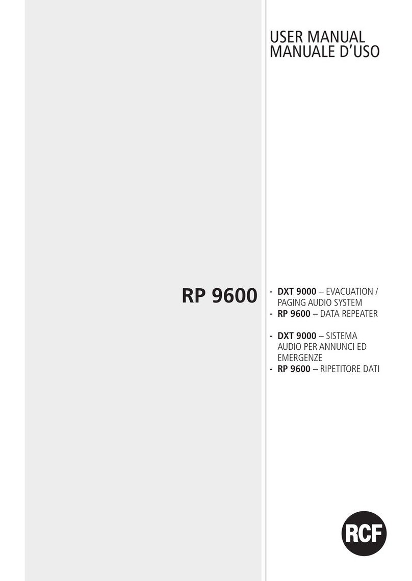 RCF RP 9600 user manual