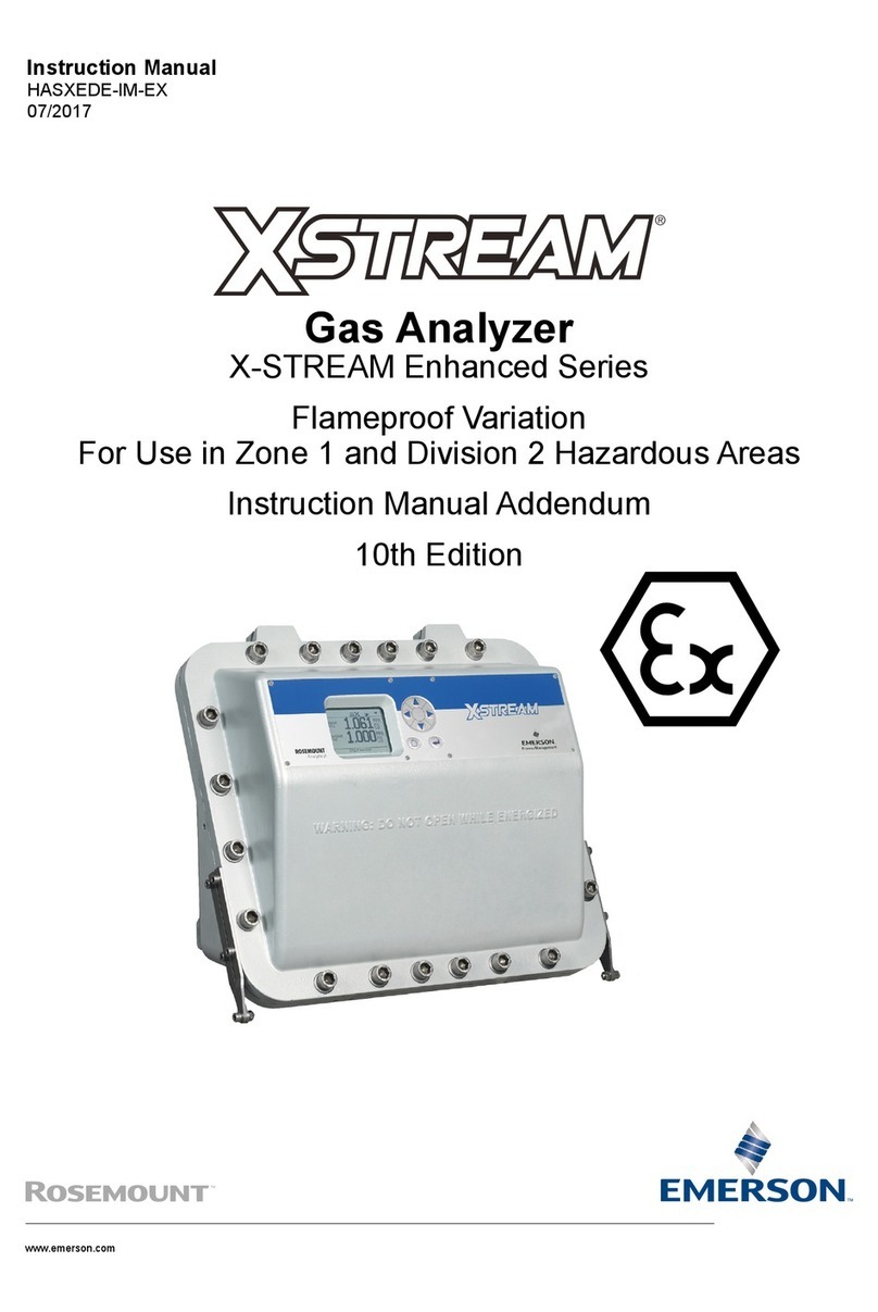Emerson Research X-STREAM Series Instruction manual addendum