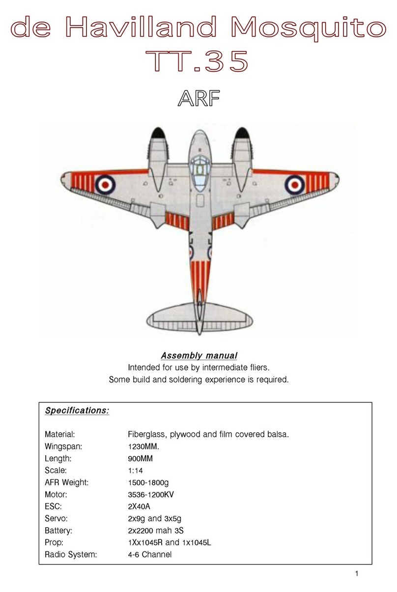 Hobby King de Havilland Mosquito TT.35 Assembly manual