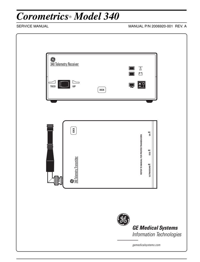 GE Medical Systems Corometrics 340 User manual