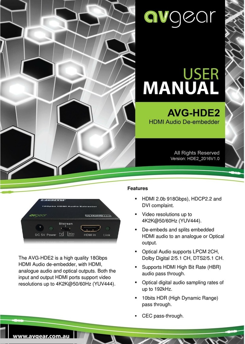 AVGear AVG-HDE2 user manual