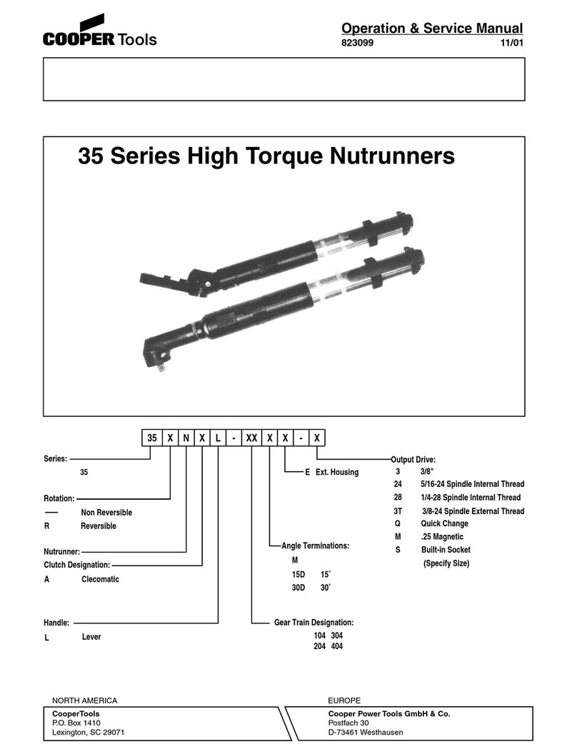 Cooper Tools 35 Series Operation & service manual