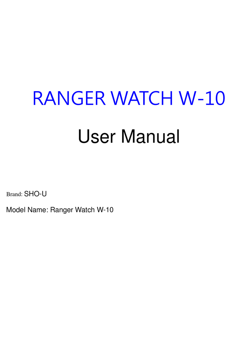 SHO-U RANGER WATCH W-10 user manual