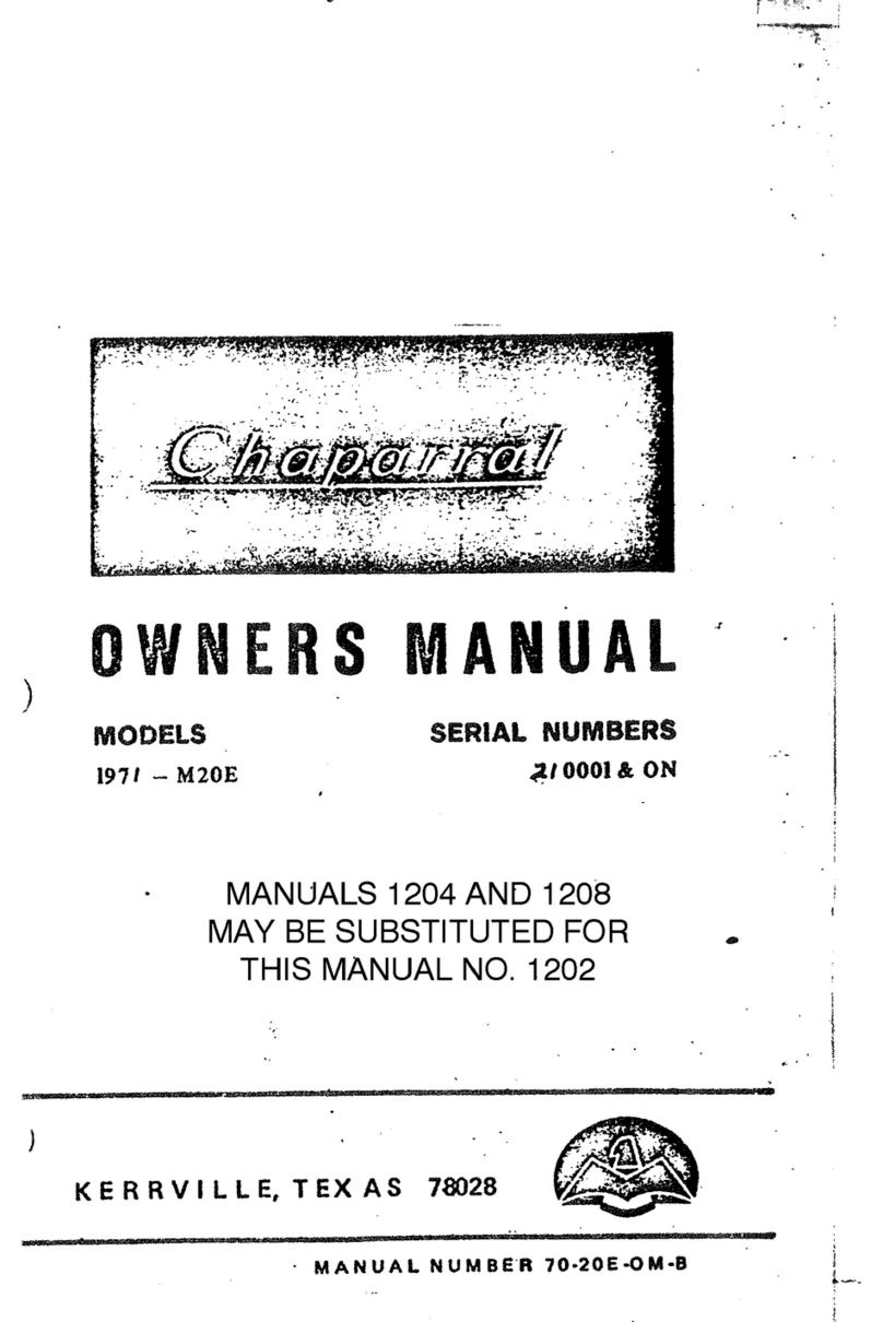 Chaparral Mooney M20E 1971 owner's manual