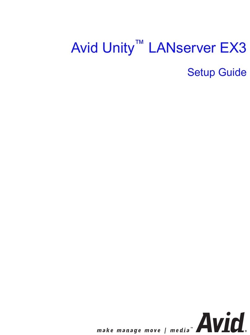 Avid Technology Unity LANserver EX3 User manual