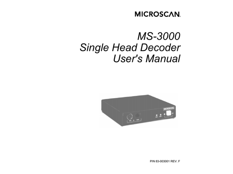 Microscan MS-3000 user manual