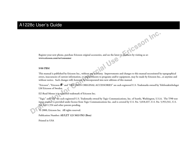 Ericsson A1228c User manual