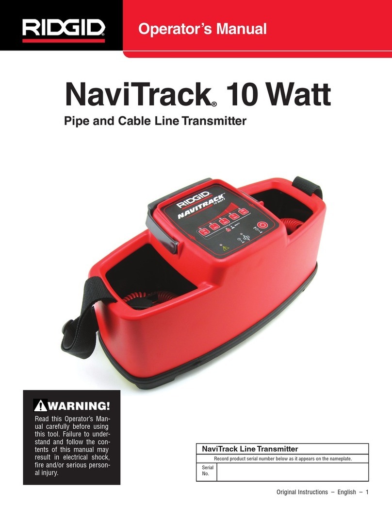 RIDGID NAVITRACK Operator's manual