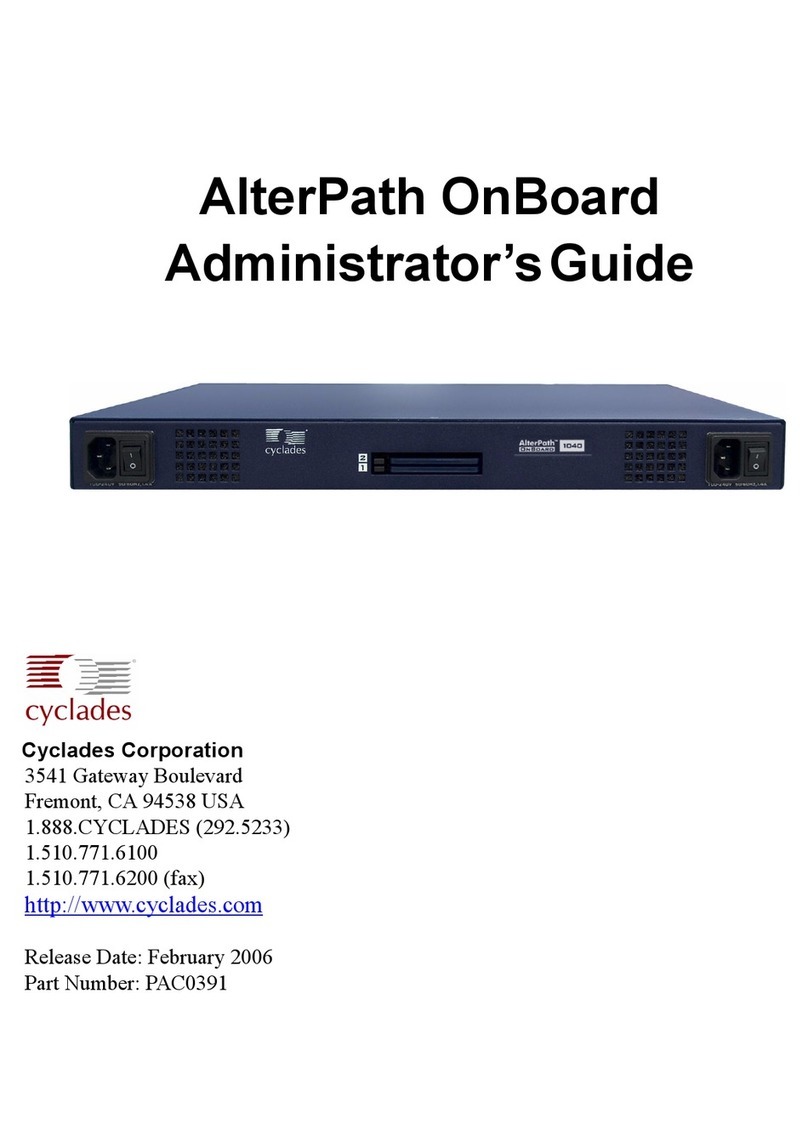 Cyclades AlterPath OnBoard Service manual
