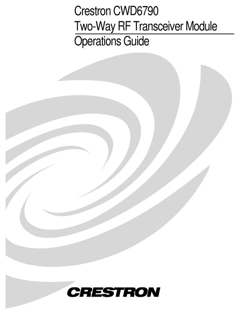 Crestron CWD6790 Operation guide
